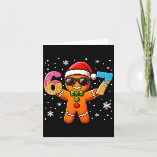 Funny Gingerbread Six Seven 67 Ice Cream Drip Chri Card