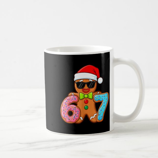 Funny Gingerbread Six Seven 67 Ice Cream Drip Chri Coffee Mug (Right)