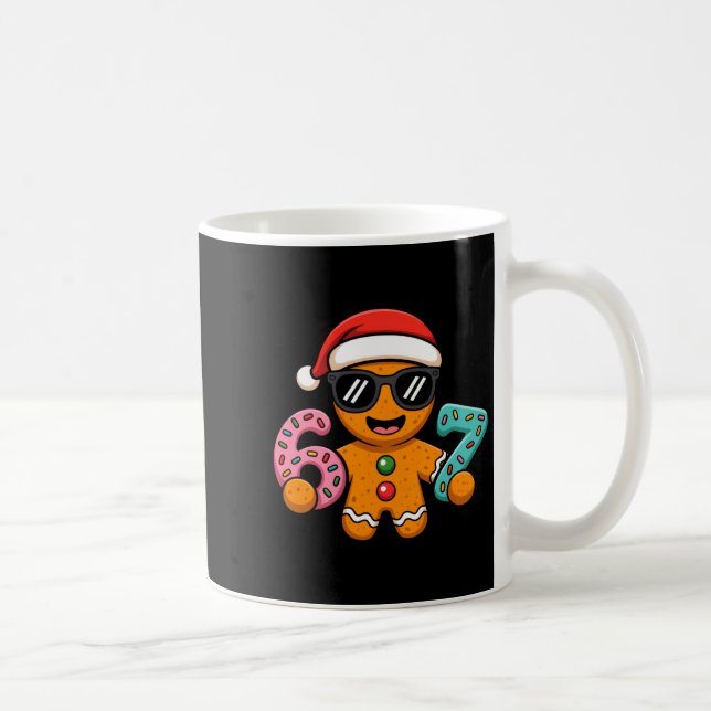 Funny Gingerbread Six Seven 67 Ice Cream Drip Chri Coffee Mug (Right)