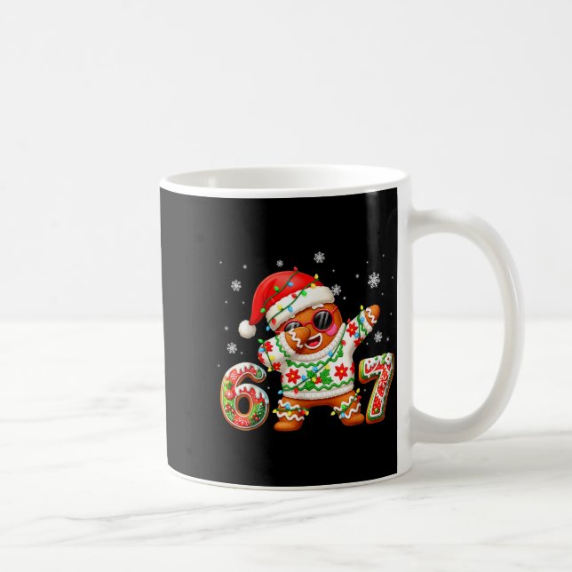 Funny Gingerbread Six Seven 67 Ice Cream Drip Chri Coffee Mug (Right)