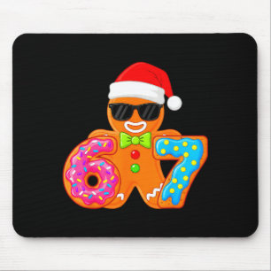 Funny Gingerbread Six Seven 67 Ice Cream Drip Chri Mouse Pad
