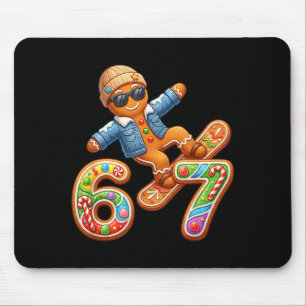 Funny Gingerbread Six Seven 67 Ice Cream Drip Chri Mouse Pad