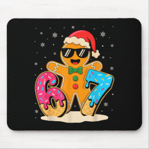 Funny Gingerbread Six Seven 67 Ice Cream Drip Chri Mouse Pad