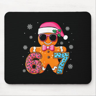 Funny Gingerbread Six Seven 67 Ice Cream Drip Chri Mouse Pad