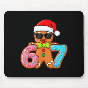 Funny Gingerbread Six Seven 67 Ice Cream Drip Chri Mouse Pad