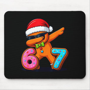 Funny Gingerbread Six Seven 67 Ice Cream Drip Chri Mouse Pad