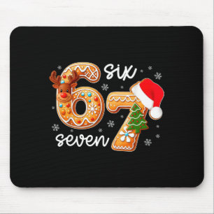 Funny Gingerbread Six Seven 67 Ice Cream Drip Chri Mouse Pad