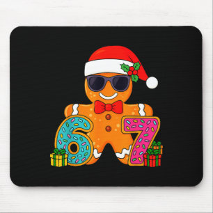 Funny Gingerbread Six Seven 67 Ice Cream Drip Chri Mouse Pad