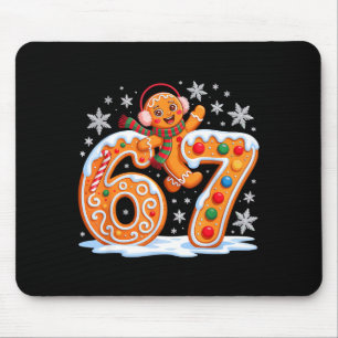 Funny Gingerbread Six Seven 67 Ice Cream Drip Chri Mouse Pad