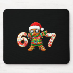 Funny Gingerbread Six Seven 67 Ice Cream Drip Chri Mouse Pad