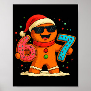 Funny Gingerbread Six Seven 67 Ice Cream Drip Chri Poster
