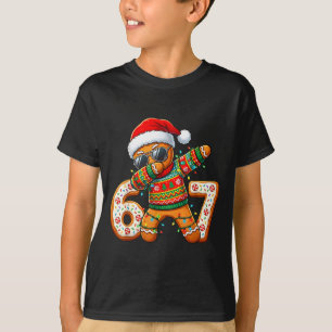 Funny Gingerbread Six Seven 67 Ice Cream Drip Chri T-Shirt