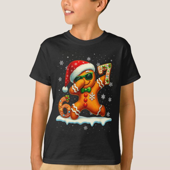 Funny Gingerbread Six Seven 67 Ice Cream Drip Chri T-Shirt (Front)