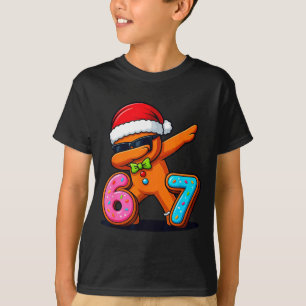 Funny Gingerbread Six Seven 67 Ice Cream Drip Chri T-Shirt