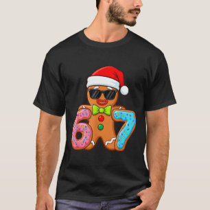 Funny Gingerbread Six Seven 67 Ice Cream Drip Chri T-Shirt