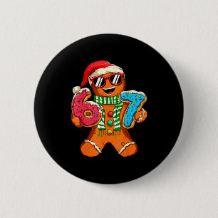 Funny Gingerbread Six Seven 67 Meme Ice Cream Chri 6 Cm Round Badge