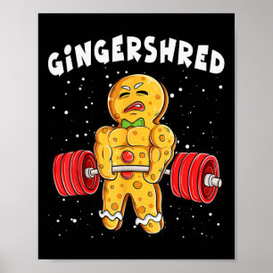 Funny Gingerbread Xmas Deadlift Tee Uni-adults  Poster