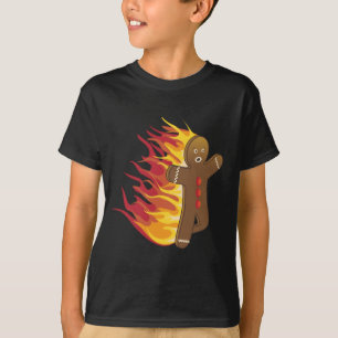 Funny Gingerbreadman on fire T-Shirt