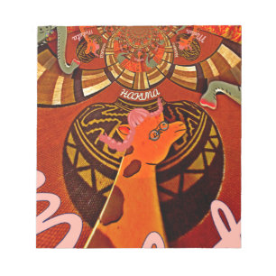  Funny Giraffe: A Kaleidoscopic African Charm Notepad