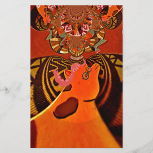 Funny Giraffe: A Kaleidoscopic African Charm Stationery