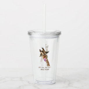Funny Giraffe Acrylic Tumbler