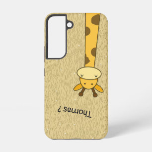 Funny giraffe asking for you from above samsung galaxy case