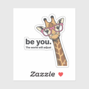 Funny Giraffe Be You Vintage Engraving Shirt Desig