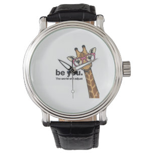 Funny Giraffe Be You Vintage Engraving Shirt Desig Watch
