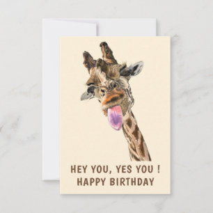 Funny Giraffe Birthday Cards