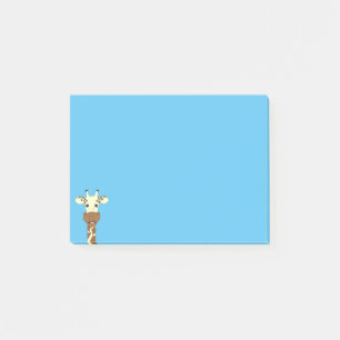 Funny giraffe cartoon kids post-it notes