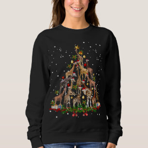 Funny Giraffe Christmas Tree Ornament Decor Gift C Sweatshirt