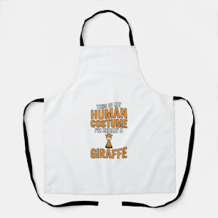 Funny Giraffe Costume Vector Shirt Design_1 Apron