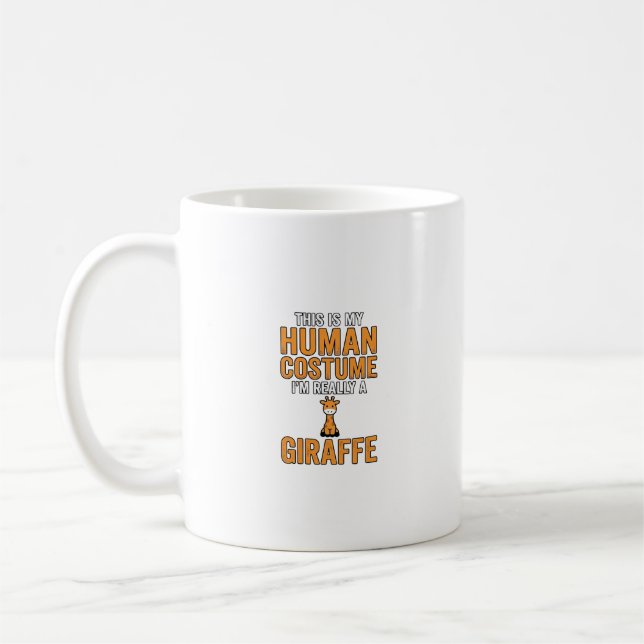 Funny Giraffe Costume Vector Shirt Design_1 Coffee Mug (Left)