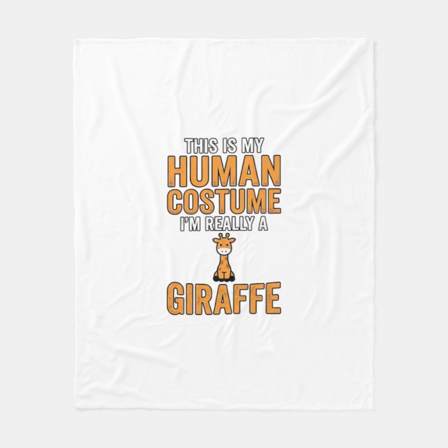 Funny Giraffe Costume Vector Shirt Design_1 Fleece Blanket (Front)
