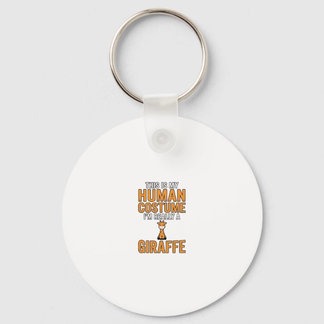 Funny Giraffe Costume Vector Shirt Design_1 Key Ring (Front)