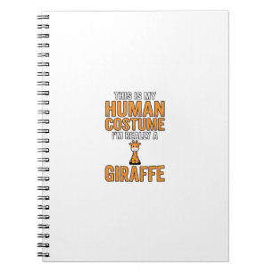 Funny Giraffe Costume Vector Shirt Design_1 Notebook