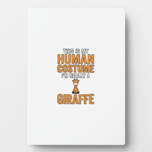 Funny Giraffe Costume Vector Shirt Design_1 Plaque
