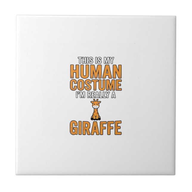 Funny Giraffe Costume Vector Shirt Design_1 Tile (Front)