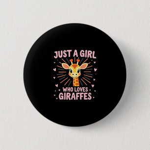 Funny Giraffe Design For Women Girls Safari Giraff 6 Cm Round Badge