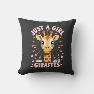 Funny Giraffe Design For Women Girls Safari Giraff Cushion