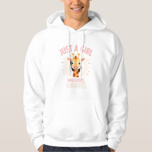 Funny Giraffe Design For Women Girls Safari Giraff Hoodie