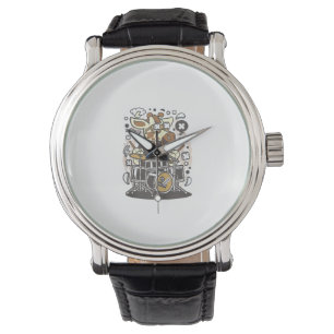 funny giraffe drummer watch
