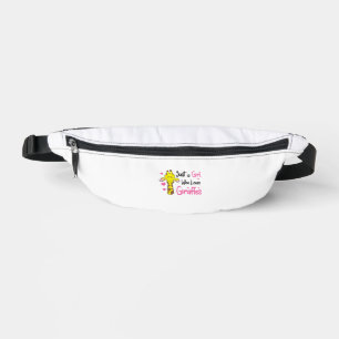 Funny Giraffe Girl Just A Girl Who Loves Giraffes Bum Bags