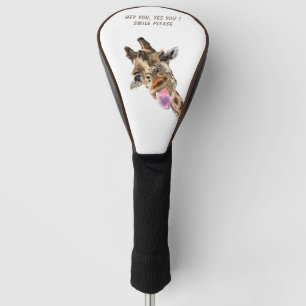 Funny Giraffe Golf Head Cover - Custom Text
