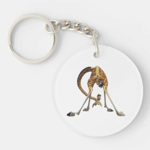 Funny Giraffe Graphic – Cute & Cool Design Animal Key Ring