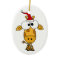 Funny Giraffe in Santa Hat Christmas Art