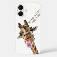 Funny Giraffe iPhone Case - Custom Text