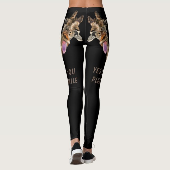 Funny Giraffe Leggings (Back)