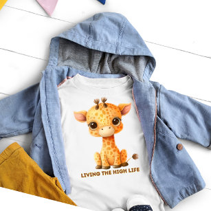 Funny Giraffe Living the High Life Toddler T-Shirt