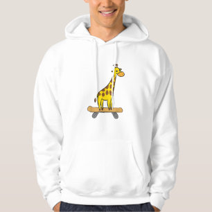 Funny Giraffe Lover Giraffe Skateboard Hoodie